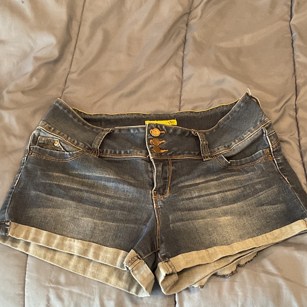 YMI Blue Jean Shorts with Rolled Hem